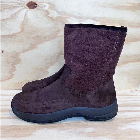 L.L. Bean - Suede Fleece Zip Up Tall - Winter Boots - Brown - Men\'s - 9.5 -05455